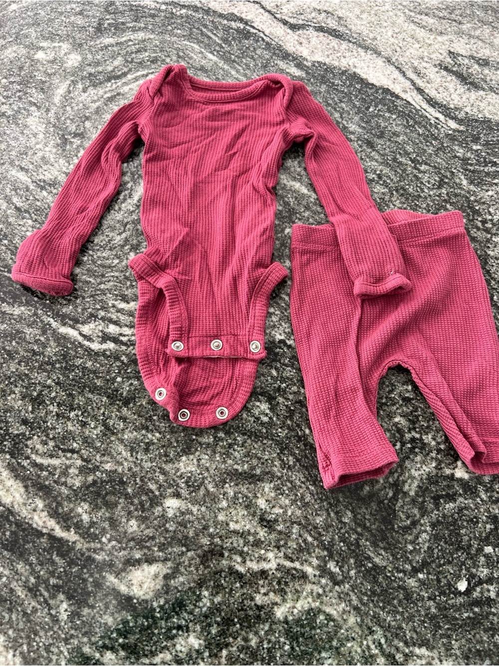 Carter's PurelySoft Waffle Knit Baby Set - Plum